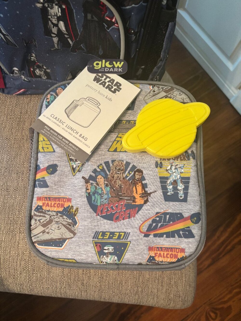 NWT Star Wars Pottery Barn School Kids LUNCHBOX + ICE BAG Space SET New boy girl
